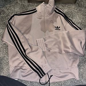 adidas cropped zip up